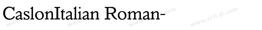 CaslonItalian Roman字体转换